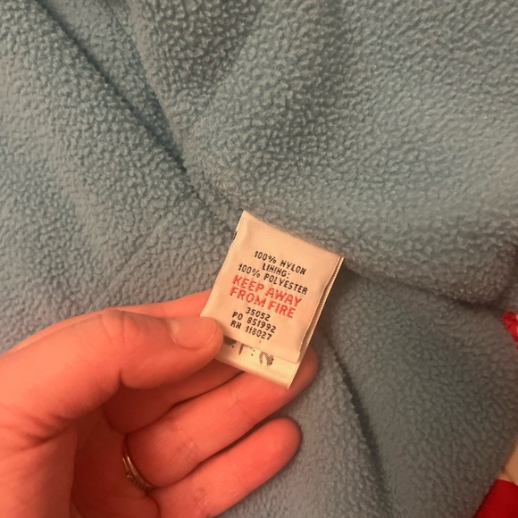 Mini Boden Fleece Lined Red & White Floral Print Hooded Jacket Size 1-2Y - Picture 3 of 5